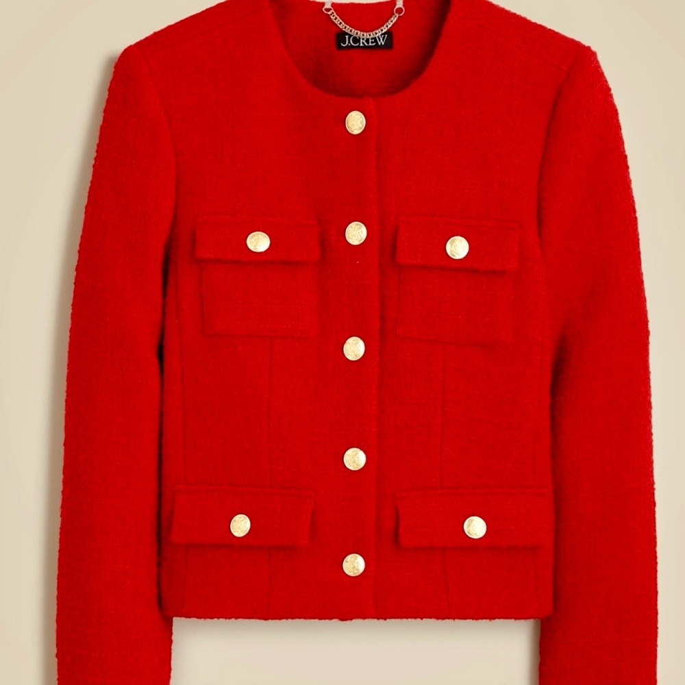 J. Crew Red Lady Jacket/Blazer Size 20